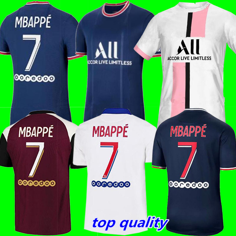 

20 21 22 Thai paris soccer jersey MBAPPE VERRATTI 2021 2022 MARQUINHOS KIMPEMBE DI MARIA KEAN football Jerseys tops men shirt