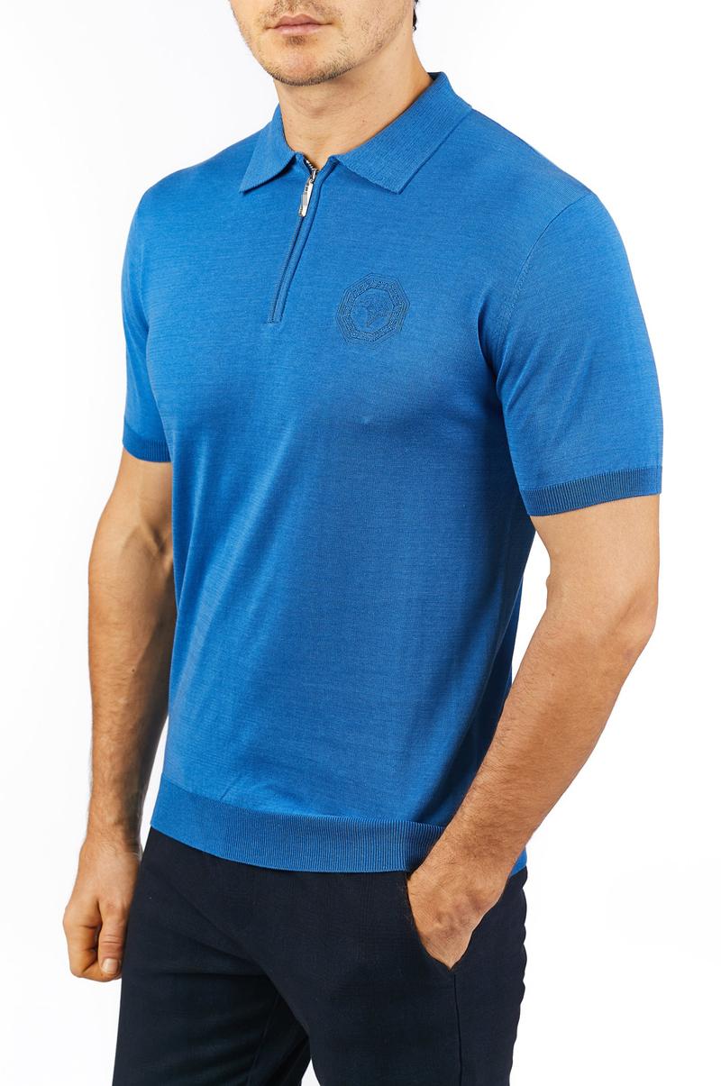 

Shirt Men's Silk 2021 Summer Zipper Collar Fashion Soild Color High Quality Simple Designed Polos, Black