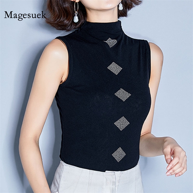 ladies sleeveless turtleneck tops