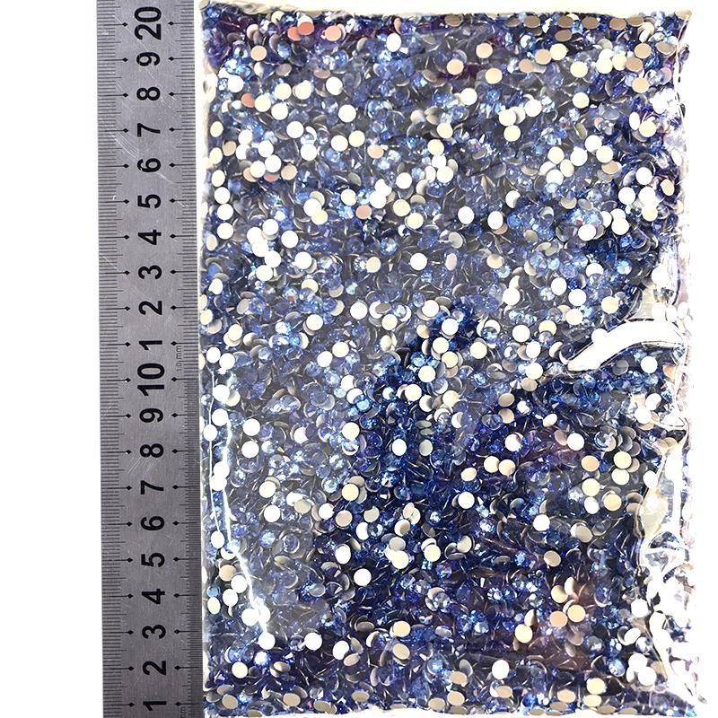 

Nail Art Decorations 14400Pcs In Bulk Package Wholesale Flatback Lt Sapphire Non Fix Glitter Rhinestones SS3-SS20 For H1052