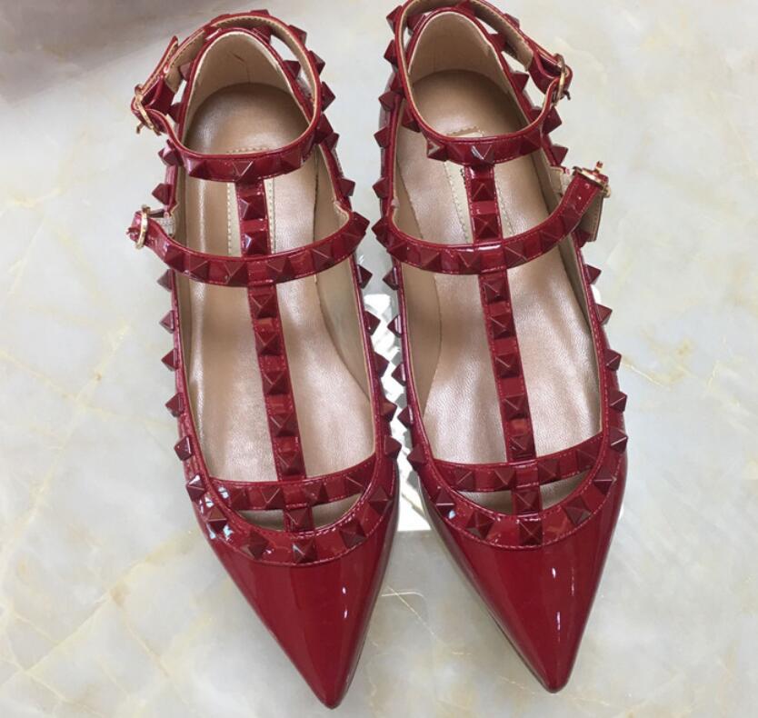 Fancy Classic Femmes Robe à chaussures plates Toe pointues chaussures boucle plateforme pompes chaussures de mariage noir