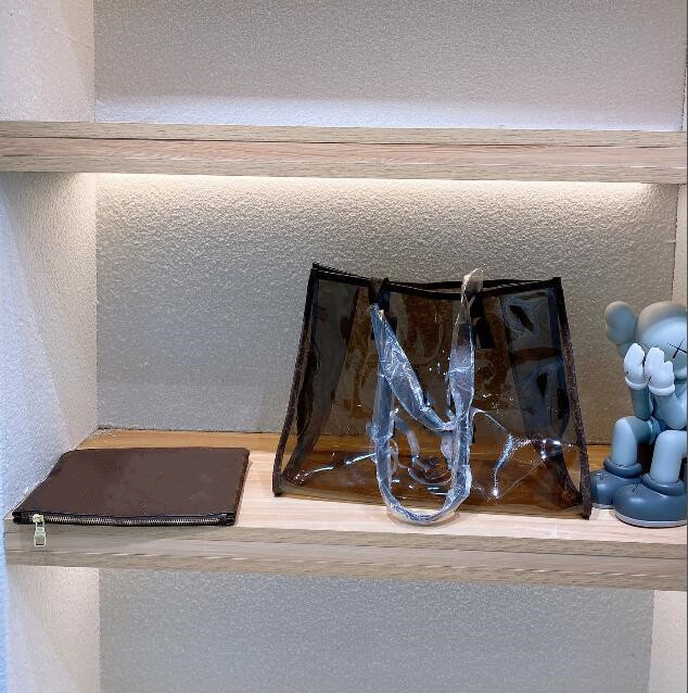 

fashion design jelly shoulder bag clear transparent bucket pvc tote handbag for women fashion bags