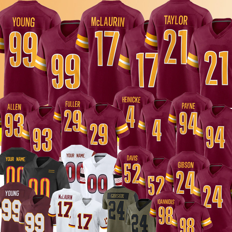 

99 Chase Young 17 Terry McLaurin Football Jersey Commanders Sean Taylor Antonio Gibson Jerseys Jonathan Allen Washingtons Taylor Heinicke Montez Sweat Da'Ron Payne, Men {s-xxxl} shandian