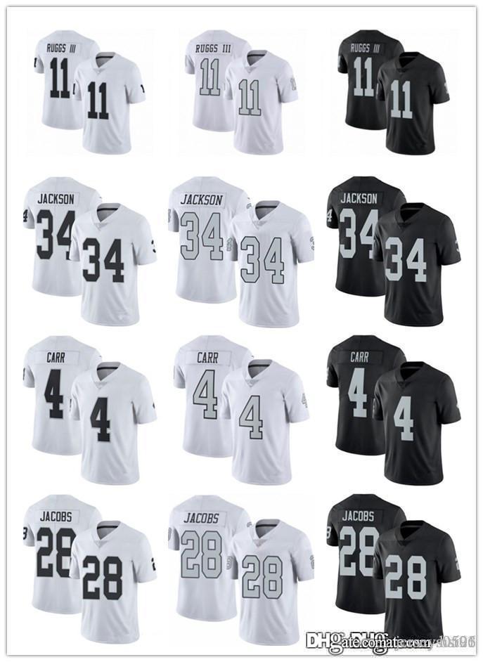

Men Women youth Las Vegas Raiders 4 Derek Carr 11 Henry Ruggs III 28 Josh Jacobs 34 Bo Jackson black Football Jerseys, Black;red
