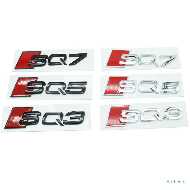 

Car 3D Metal Stickers and Decals For Audi SQ3 SQ5 SQ7 Q3 Q5 Q7 Car Rear Trunk Body Emblem Badge Stickers Styling Decoration, Colour