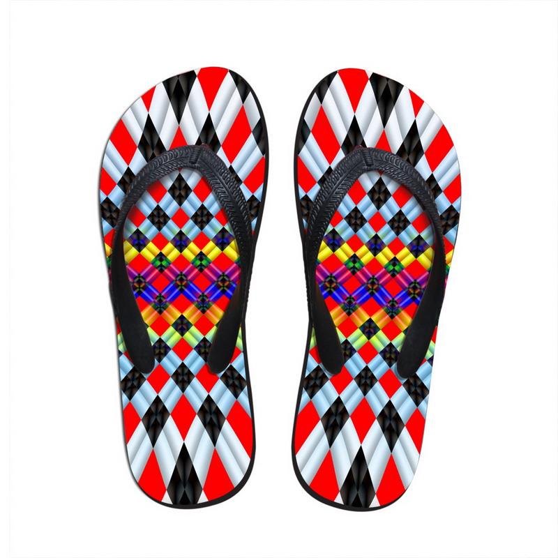 

Slippers Noisydesigns Girls Flip Flops Paisley Printed Outdoor Soft Sandals Style Female Slip-on Shoes Zapatos Mujer Woman, Black