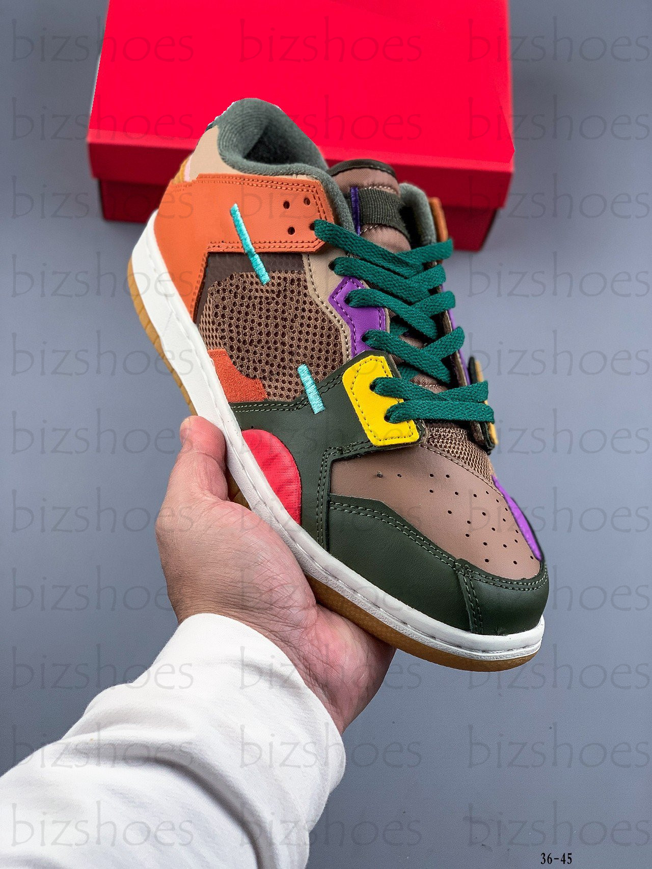 

Scrap Archeo Brown Casual Designer Shoe Green Purple Yellow Sports Bicoastal Sport Spice Leisure Shoes Chaussures, Black