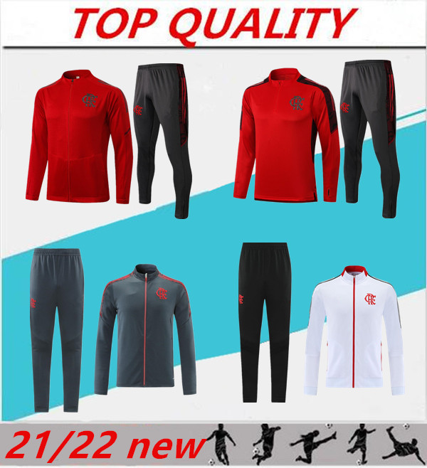 

2021 2022 CR Flamengo football tracksuit soccer jacket 21/22 camisas de futebol Long pull zipper Training suit Chandal