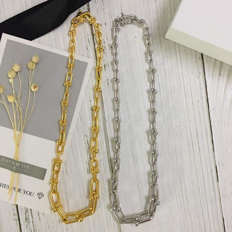 

Chains European And American Personality Trend Chain Style Necklace, Silver