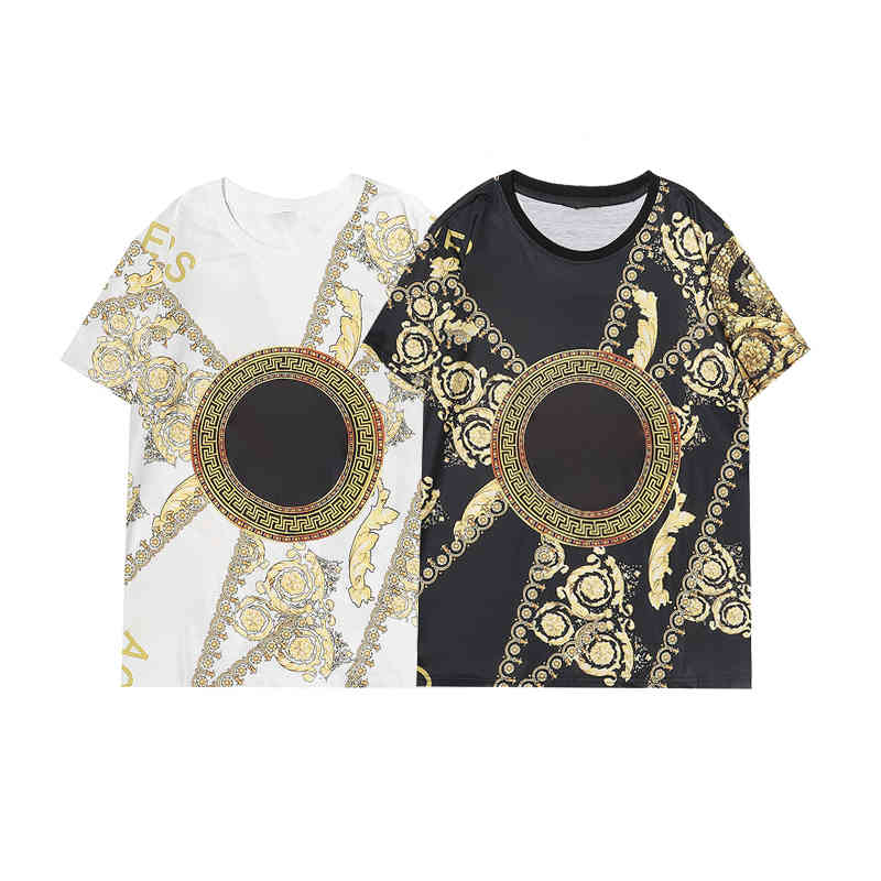 

The new 2021 paragraphs short sleeve men and women lovers animal print cotton designer fashion trends 6021, White;black
