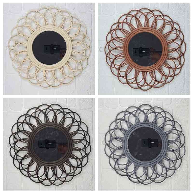 

40cm Rattan Dressing Innovative Art Decor Round Makeup s Bathroom Bedroom Wall Hanging Mirror