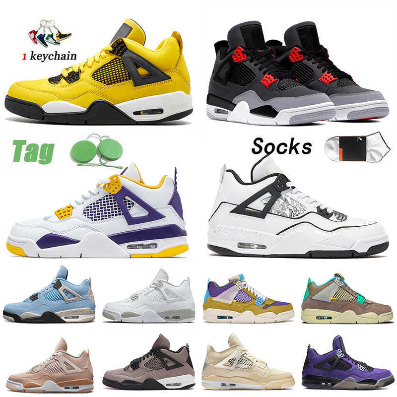 

Jordon 4 Travis Scotts Sneakers Womens Mens Jumpman 4s Basketball Shoes Jorden DIY Shimmer Taupe Haze Desert Moss University Blue White Oreo