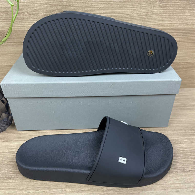 

2022 Top Quality Mens Womens Slipper Three-dimensional Font Shoes Slide Summer Fashion Wide Flat Sandals Flip Flop With Box Size 36-46