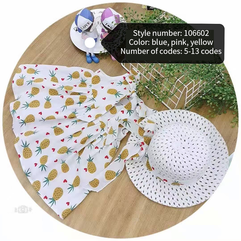 

Girls summer vest small bow sleeveless holiday style baby dress, Yellow