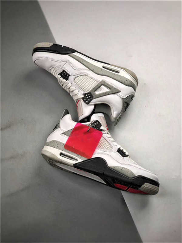 

2021 Newest Authentic 4 Og White Cement 4s Fire Red Black Tech Grey Men Outdoor Shoes Sports Sneakers with Original Box 840606-192