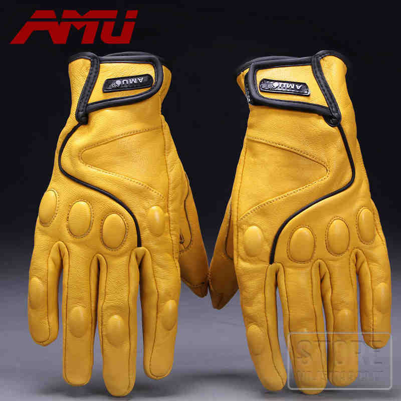 

Guantes AMU Motorcycle gloves Glove real Leather baseball gloves Motorbike Electric bicycle Electrombile Mitts motorcycle Glovesg