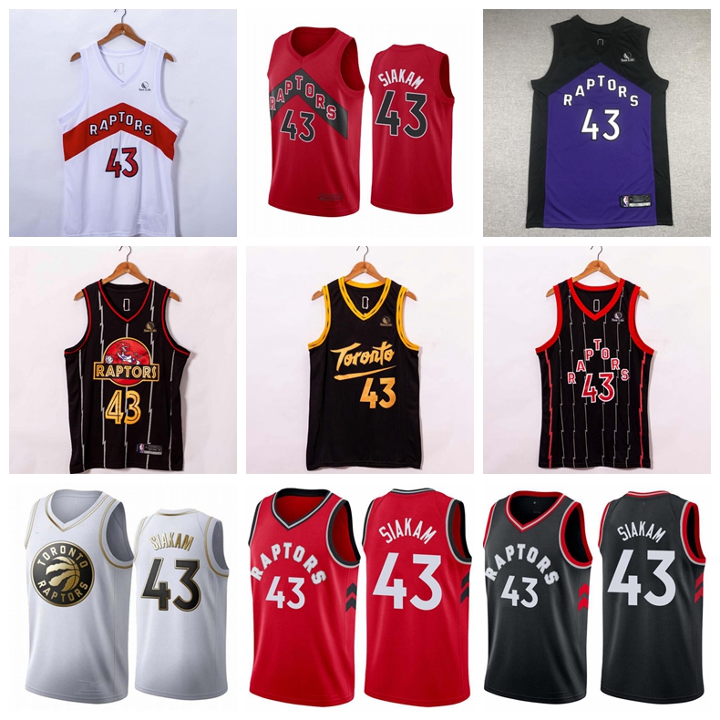 

basketball jersey Men Toronto Raptors Pascal Siakam embroider jerseys., Black;red