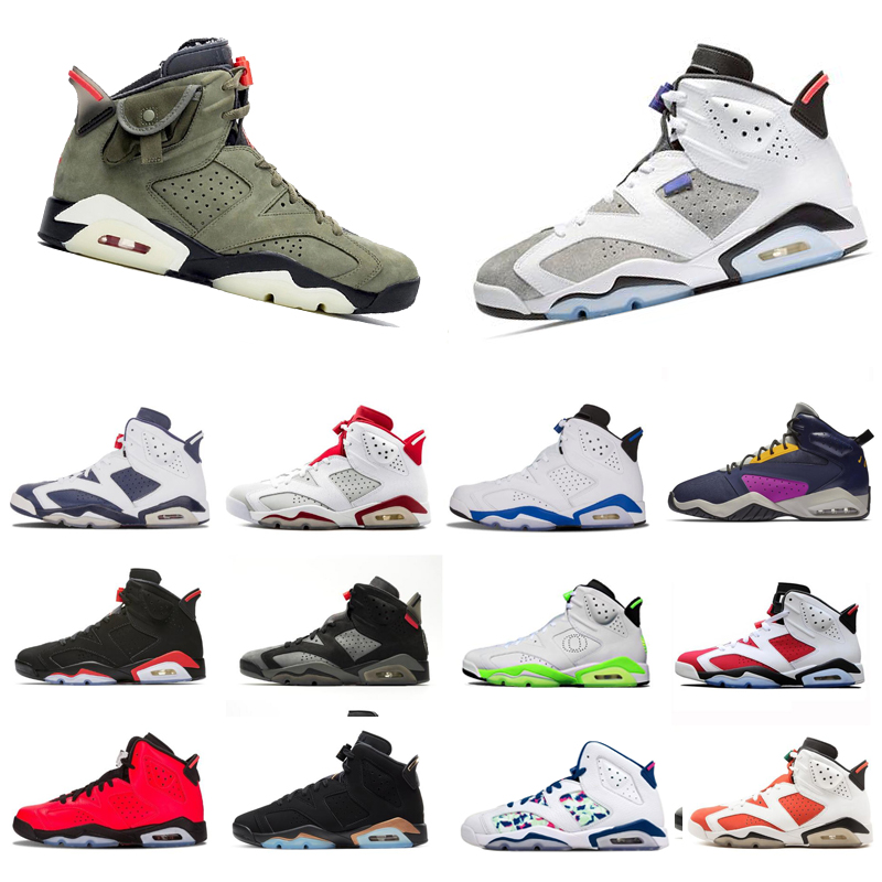 

2021 Mens Women 6 Jumpman Basketball Shoes 6s Carmine Travis British Khaki Midnight Navy Tech Chrome Infrared DMP Hare Gatorade Sneakers Trainers 40-46, 27