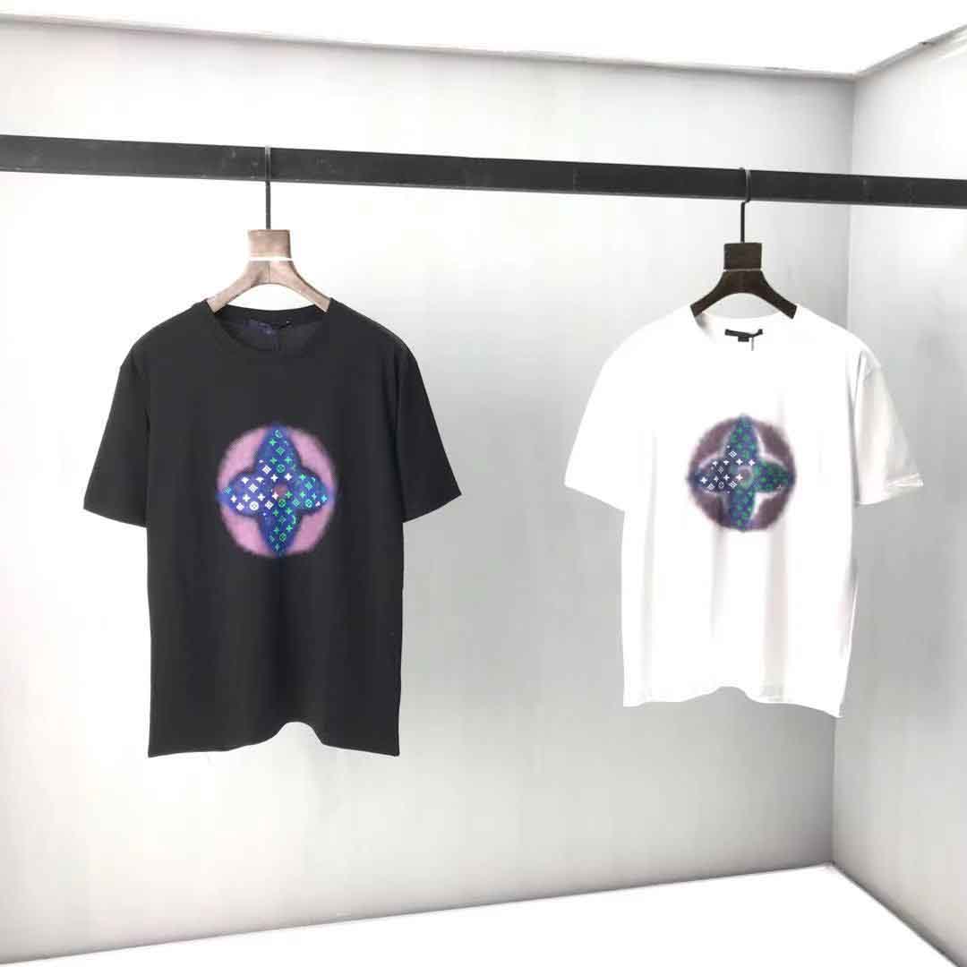 

2021ss spring and summer new high grade cotton printing short sleeve round neck panel T-Shirt Size: m-l-xl-xxl-xxxl Color: black white CC4