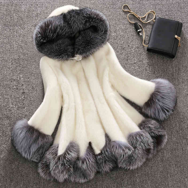 

Faux Fur Coat Women Fluffy Artificial Fox Fur Overcoat Winter Warm Jacket Long Sleeve Hoodies Hairy Outerwear 2019 Dropshipping, Green