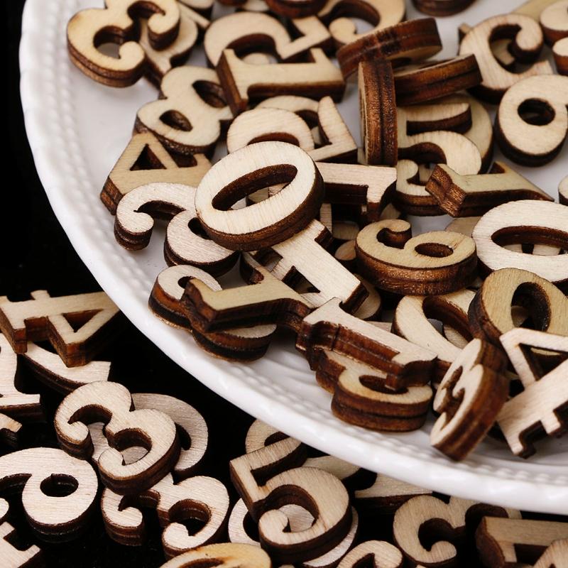 

100Pcs Wooden 0-9 Numbers Embellishments 15mm Scrapbooking Card Making Craft DIY HX6D Sewing Notions & Tools