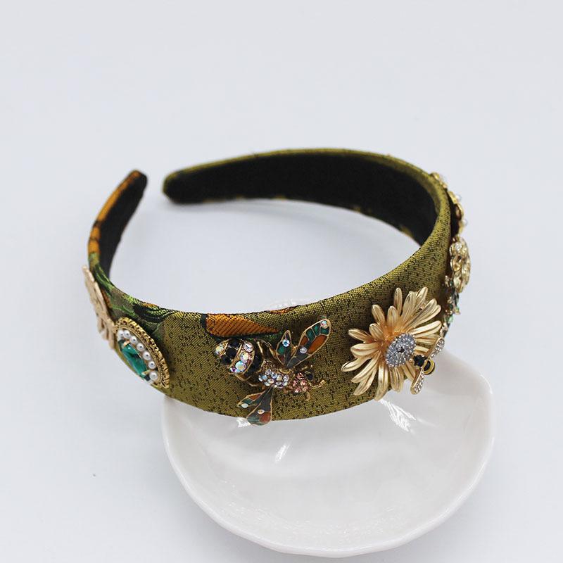 

Hair Clips & Barrettes Baroque Headband Handmade Crown Tiara Crystal Flower Snowflake Rhinestone Bead Bands Jewelry Gifts Wedding Accessorie, Golden;silver