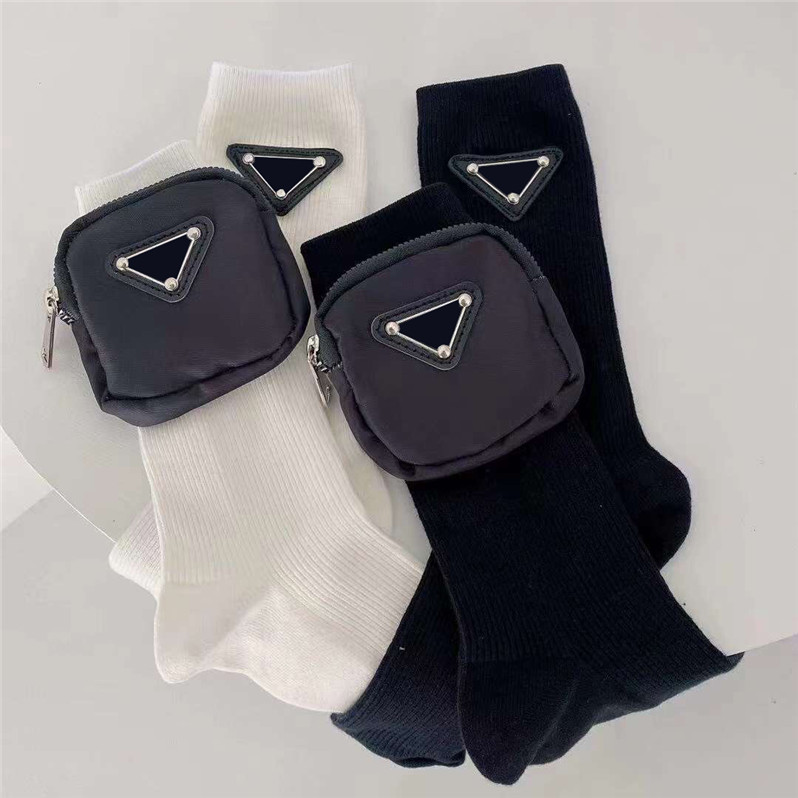 

Luxury Metal Triangle Stockings With Detachable Bag Women Asymmetric Socks Outdoor Hip Hop Sports Sock, As pic