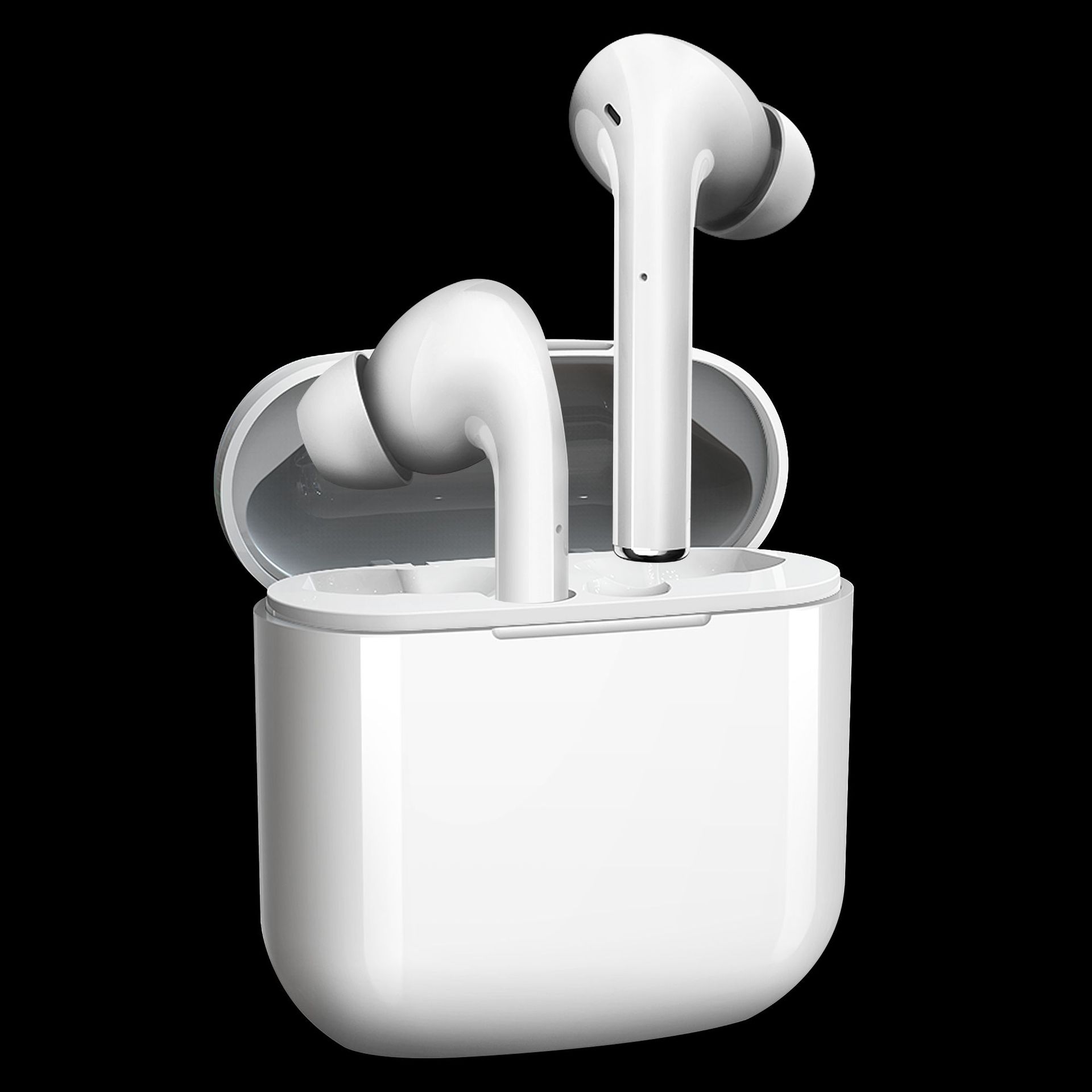 

Wirless Earphone earphones Chip Transparency Metal Rename GPS Wireless Charging Bluetooth Headphones Generation In-Ear Detection For Cell Phone, White