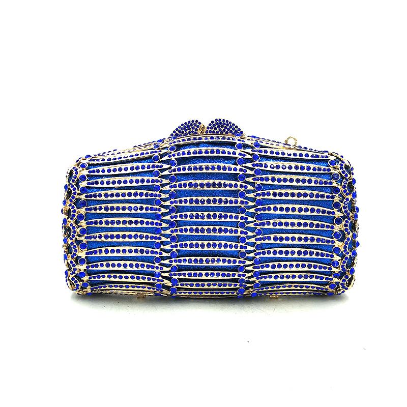 

Evening Bags XIYUAN Black Gold Blue Multicolor Rhinestone Woman Ladies Crystal Party Prom Clutches Purses Female Banquet Handbag
