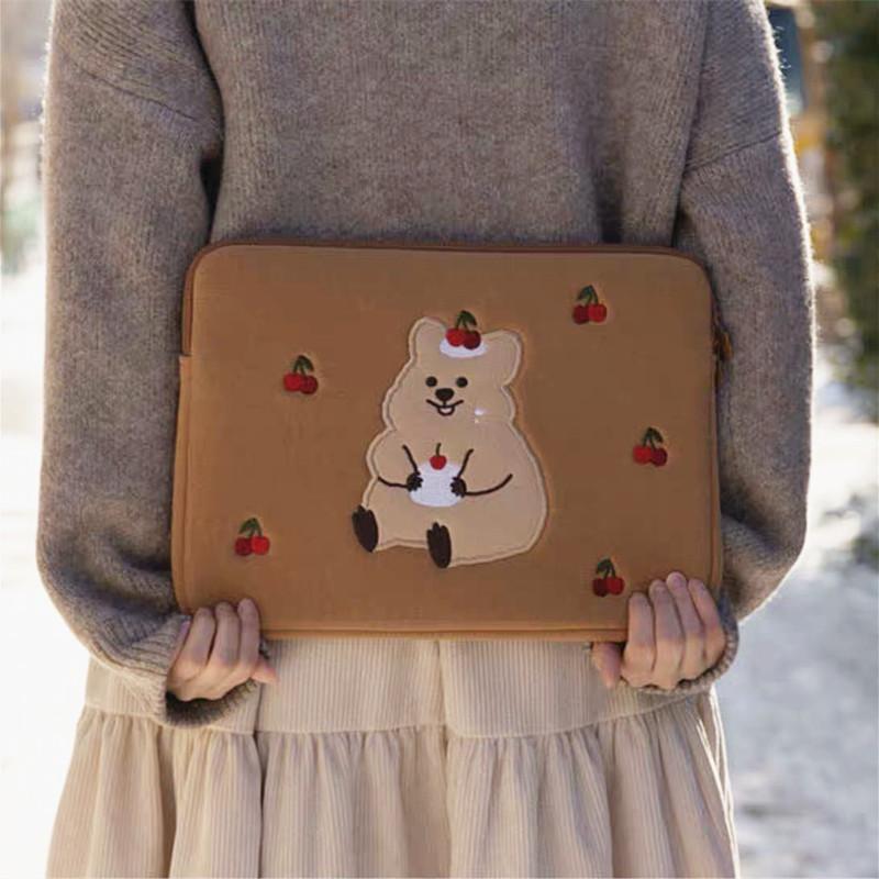 

Card Holders Korean Bear Koala Laptop Case Bag For Ipad Pro 9.7 10.5 11 13 Inch Briefcase Pouch Ins Cartoon Tablet Liner Storage, B 9.7 10.5 11 inch