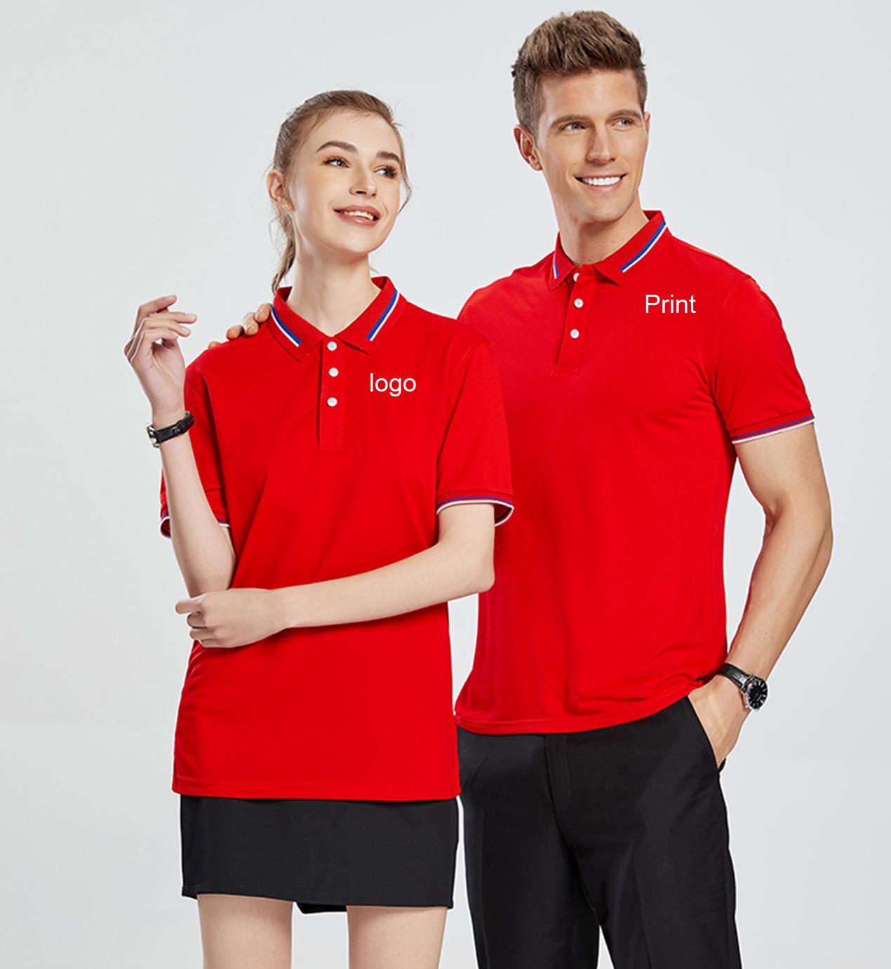 

Custom printing Men Polos Shirt Business Casual Contrast Color Shorts Sleeve Breathable 100% Polyester logo design Polo Shirts for man, Navy blue