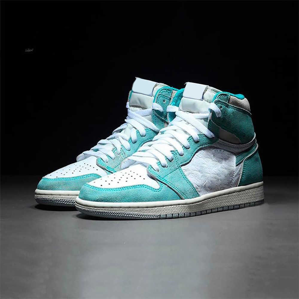 

2021 High Quality Jumpman Women's Basketball Shoes Men's 1 S Outdoor Sports Turbo Green, #1