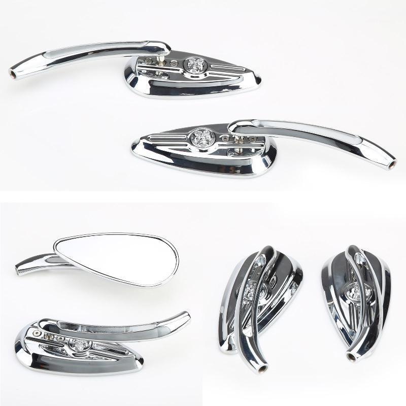 

Motorcycle Mirrors 1 Pair Motorbike Safety Left Right Rearview Side Replacement Mirror Accessory