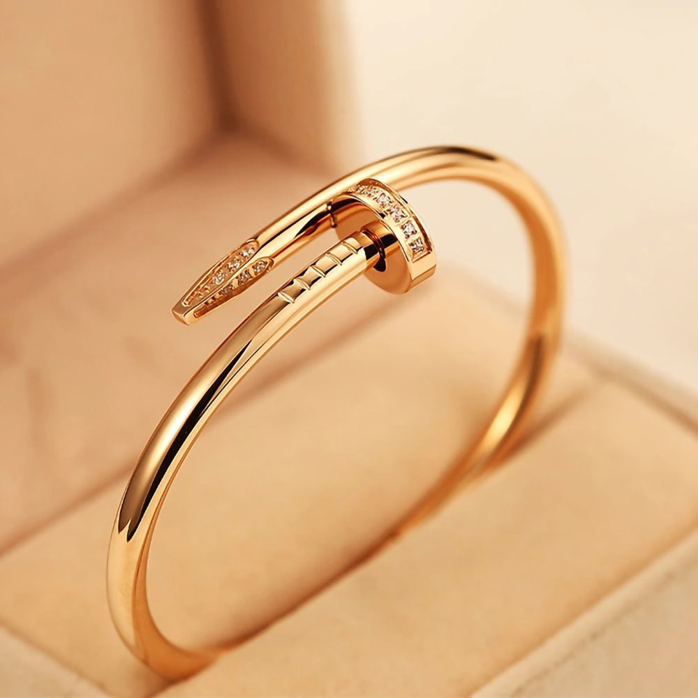 

Juste a Clou Nail Bracelet Luxury Jewelry Set Auger Lovers Men and Women 16 19 Cm Gold Rose Sier