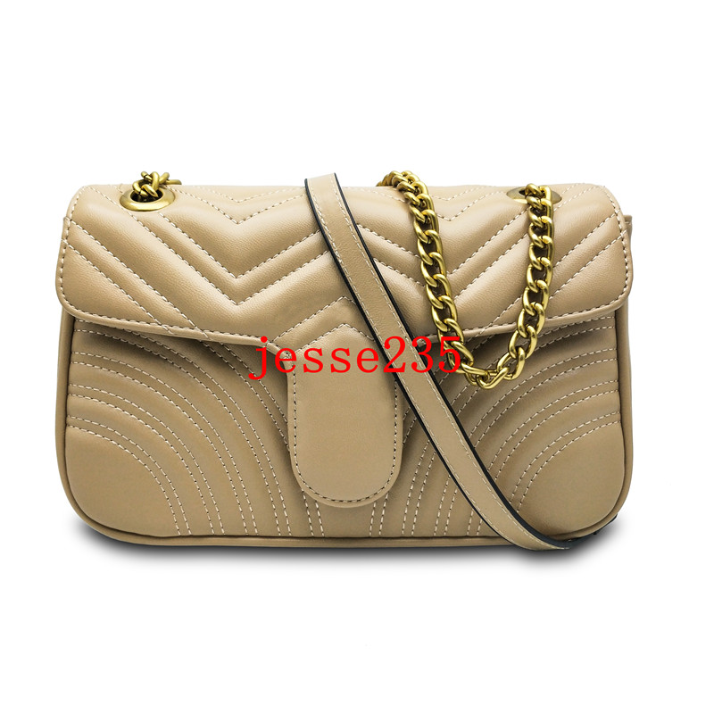 

Fashion Women Shoulder bags gold and silver chain Crossbody Pure color handbags Messenger totes purse wallet Sacs à main, Red