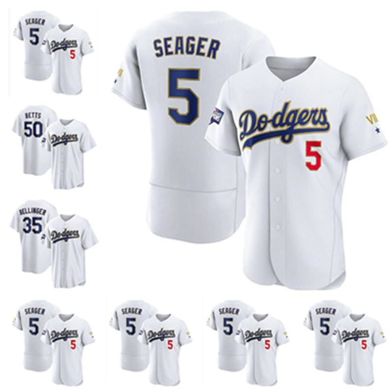 

20 21 Gold Program World Series Dodgers Mookie Betts Jersey Cody Bellinger Walker Buehler Clayton Kershaw Max Muncy Seager Justin Turner Tre, Blue;black