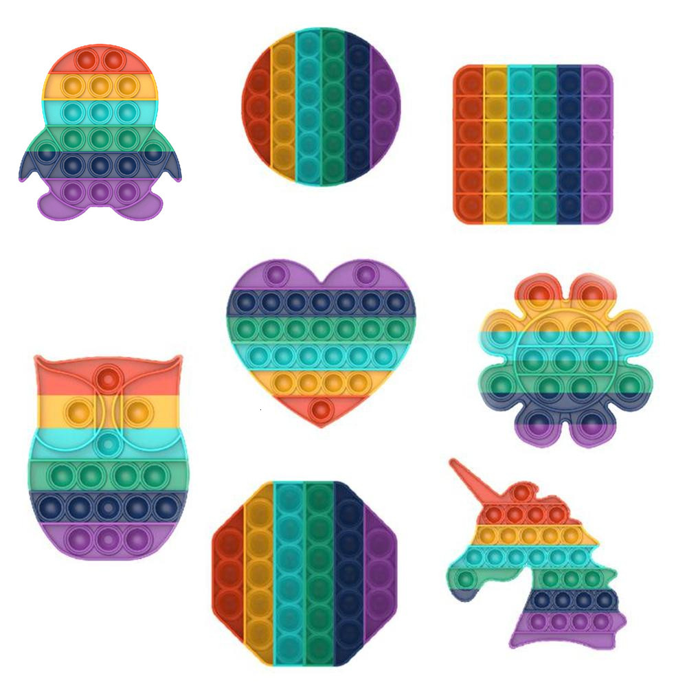 

Push Popit Bubble Sensory Fidget Toy Autism Squishy Stress Reliever Toys Adult Kid Unicorn Pop It Dhl Shipping