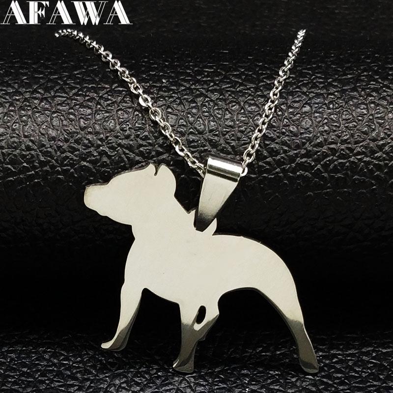 

Pendant Necklaces 2021 Fashion Pug Stainless Steel Necklace For Women Dog Silver Color Statement Jewellery Colgante N939S01