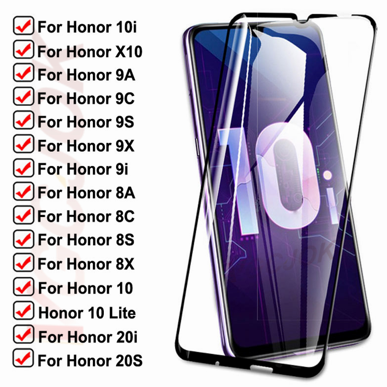 

Cell Phone Cases Accessories 15D vidrio templado para Huawei honor 10i 9i 20i 20S X10 protectora 10 Lite 8A 8X 8S 8C 9A 9X 9C 9S pantalla película de seguridad