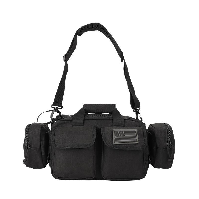 

Outdoor Bags Large Capacity Multifunctional Travel Bag Handbag Camouflage Single Shoulder Diagonal Magic Waist 3P Camera, Black color