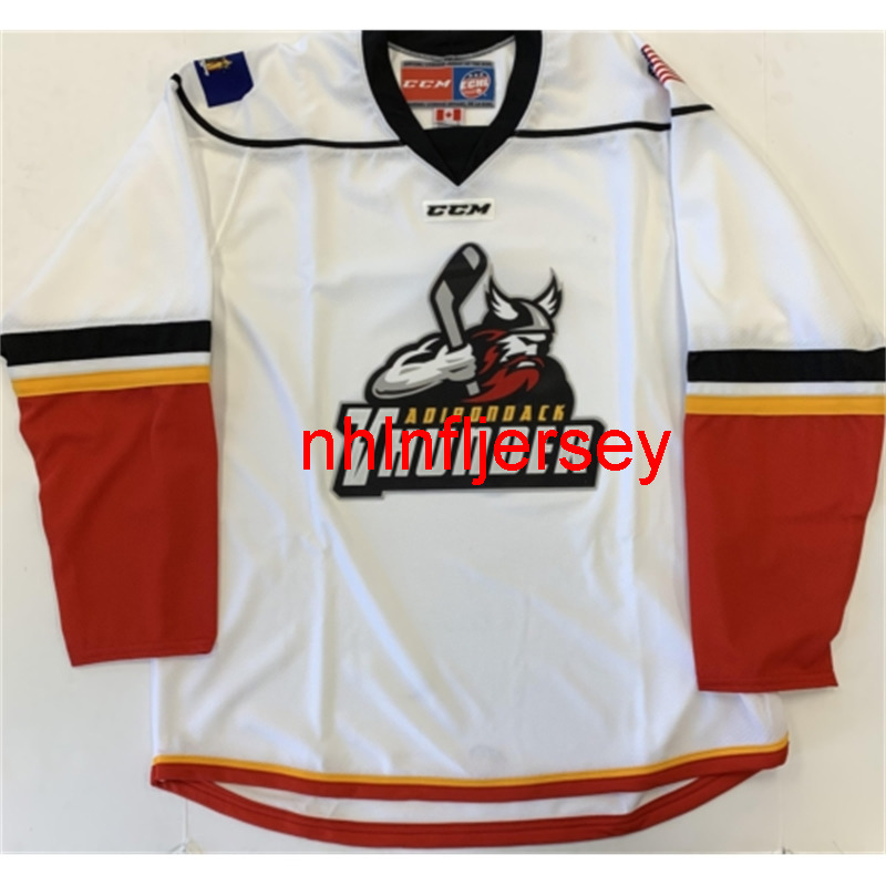 

Stitched New CCM Adirondac Thunder Hockey Jersey ECHL custom any name number, Black