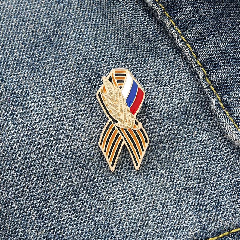 

European Cowboy Collar Wheat Brooches Alloy Enamel Skirt Business Suit Pins Gold Clothes Backpack Leaf Badge Accessories Wholesale