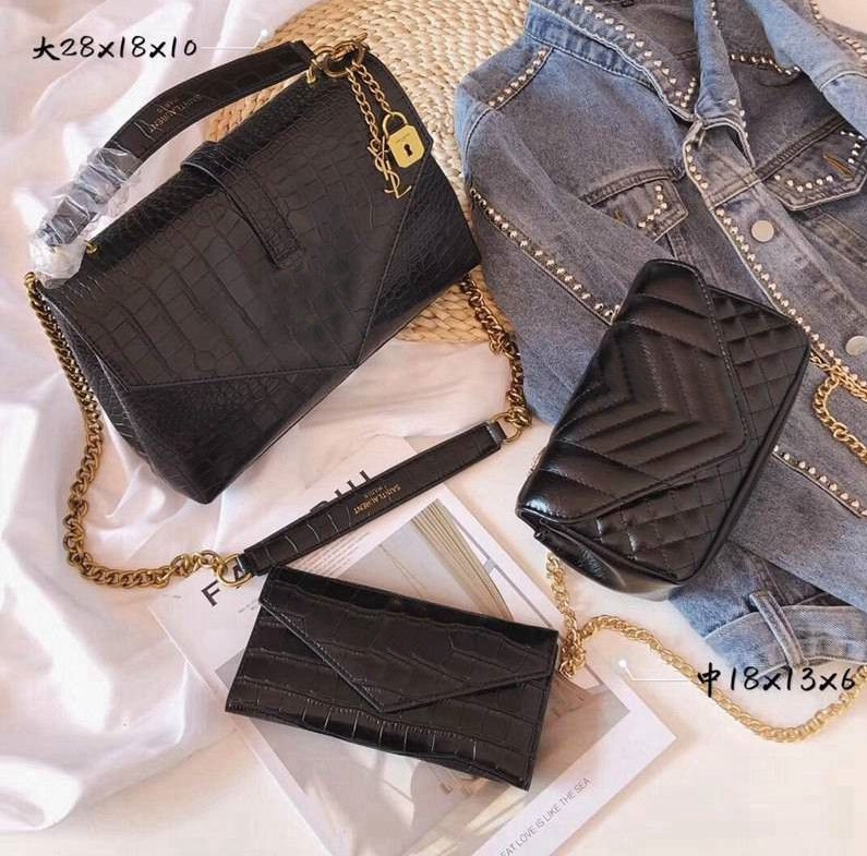 

luxury brand leather shoulder bag 2021 fashion women's classic handbags crossbody bags -l2229, Red;black