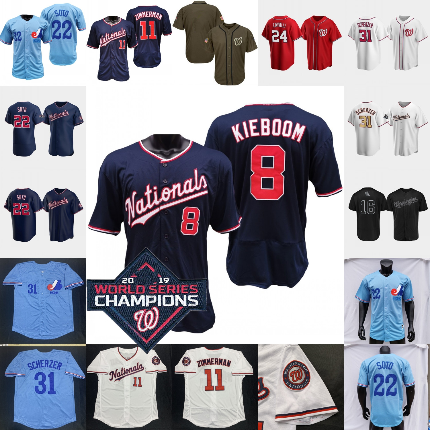 

Custom Adrian Sanchez Jersey Jonathan Lucroy Steven Fuentes Josh Bell Avila Harper Gomes Harrison Hernan Perez Victor Robles Patrick Corbin Brad Hand Dave Martinez, Player's versions white