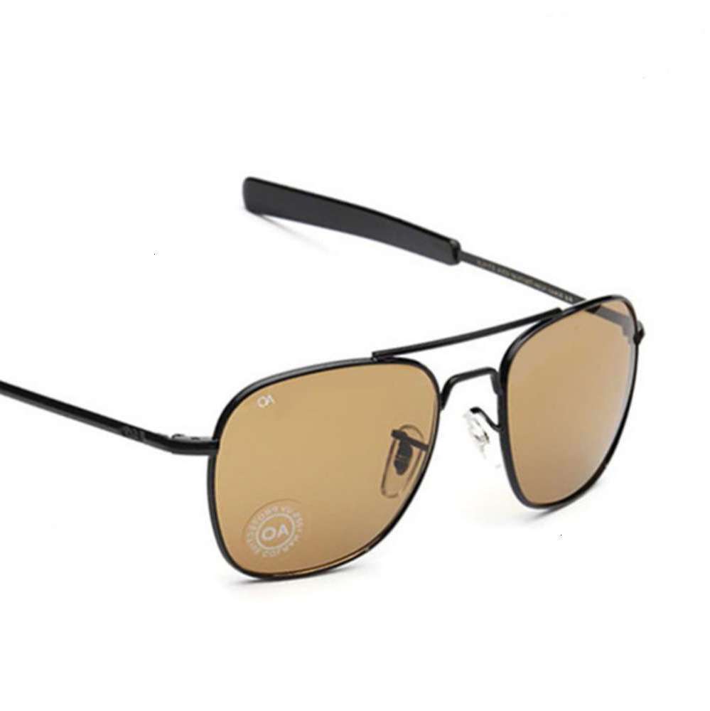 

Highend accessories New Fashion Army MILITARY AO Pilot mm Sunglass Brand American Optical Lens Sun Glass Oculos De Sol Masculino, Black