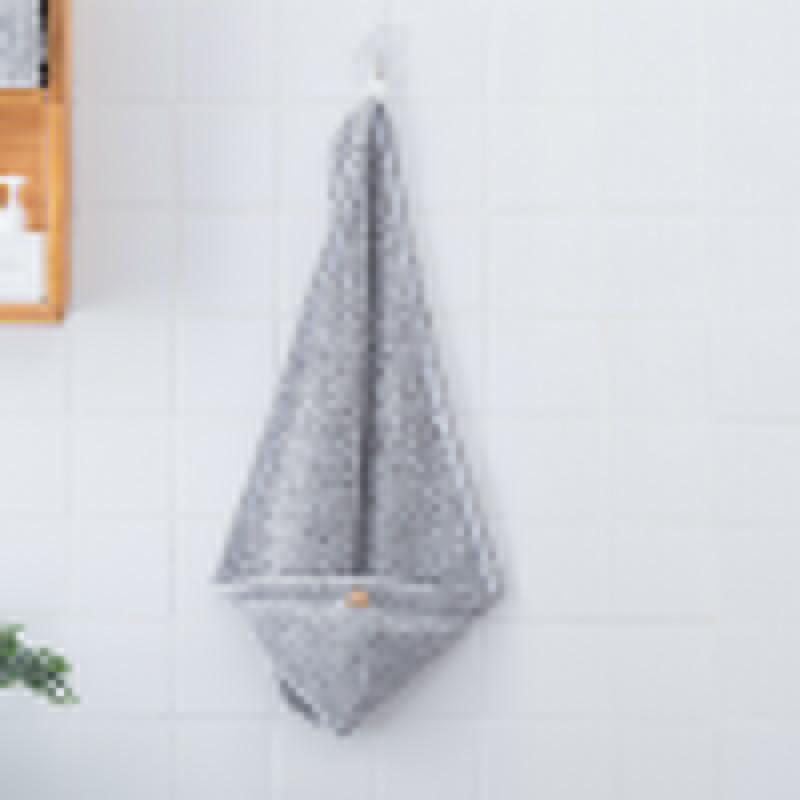 

Shower Caps Household Bamboo Fiber Hair-Dryer Cap Thicken Lengthen Loop Button Water-sorption Quick-drying Hair