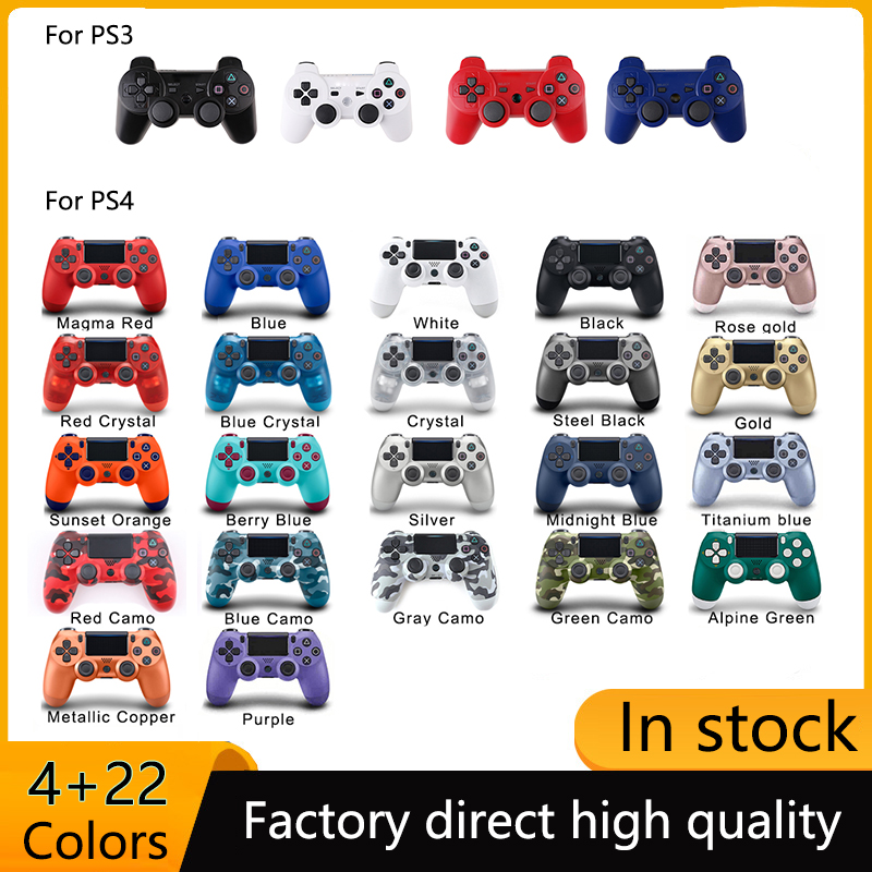 

Bluetooth Wireless Controller For PS4 Vibration Sony Joystick Gamepad Game Handle Controllers Play Station With Logo With Retail Box and PS3