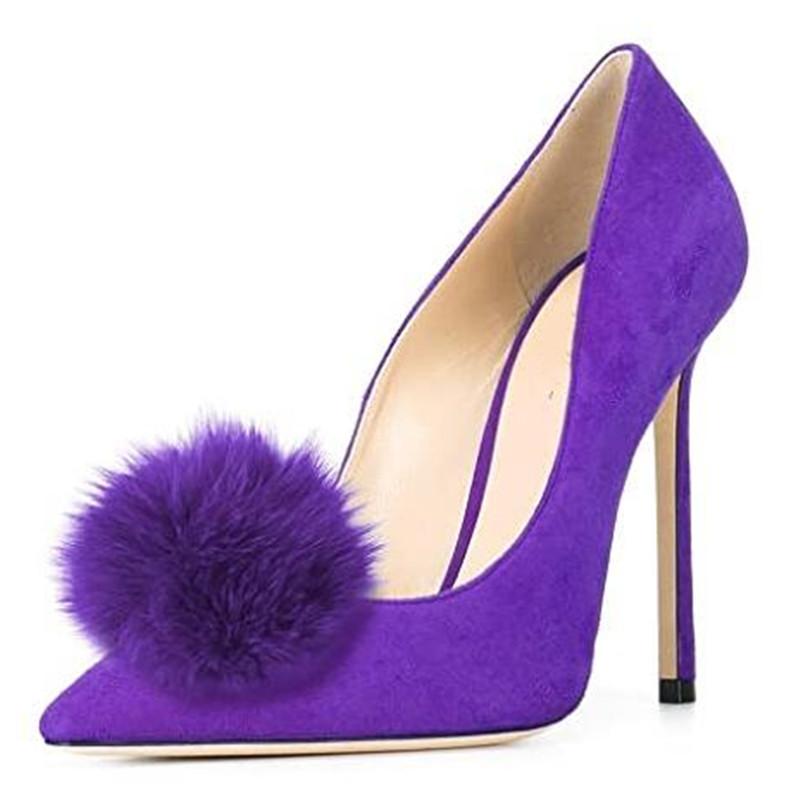 

Dress Shoes SHOFOO Shoes.Fashion Shoes. Suede, About 11 Cm High Heel Women's Four Seasons Pointed Toe Pumps., Blue