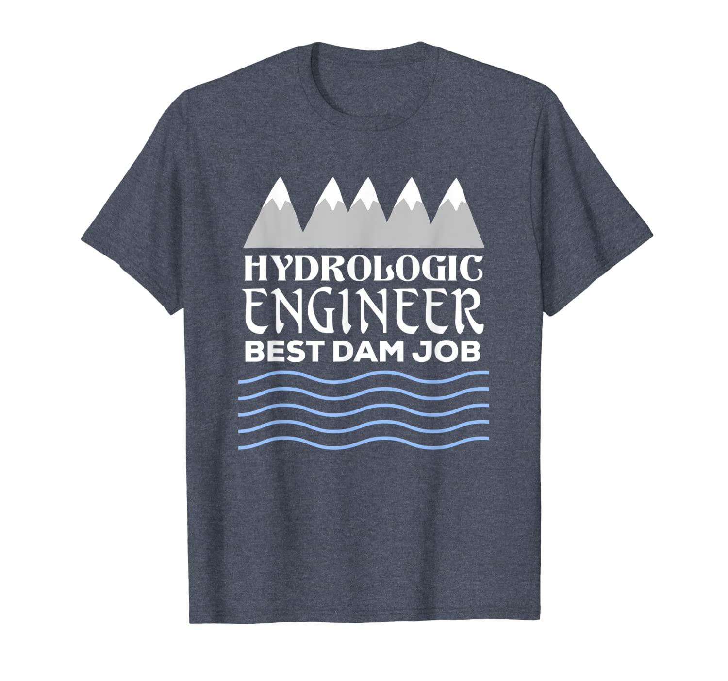 

hydrologic engineer dam job t-shirt, White;black