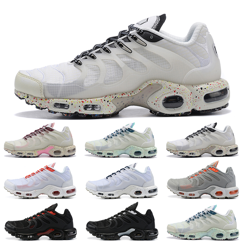 

Terrascape Plus TN Running Shoes Tan Burgundy Green Black Red Oragnge Grey Women Mens Trainers Fashion Sports Sneakers Walking Jogging, 40-46 white red orange